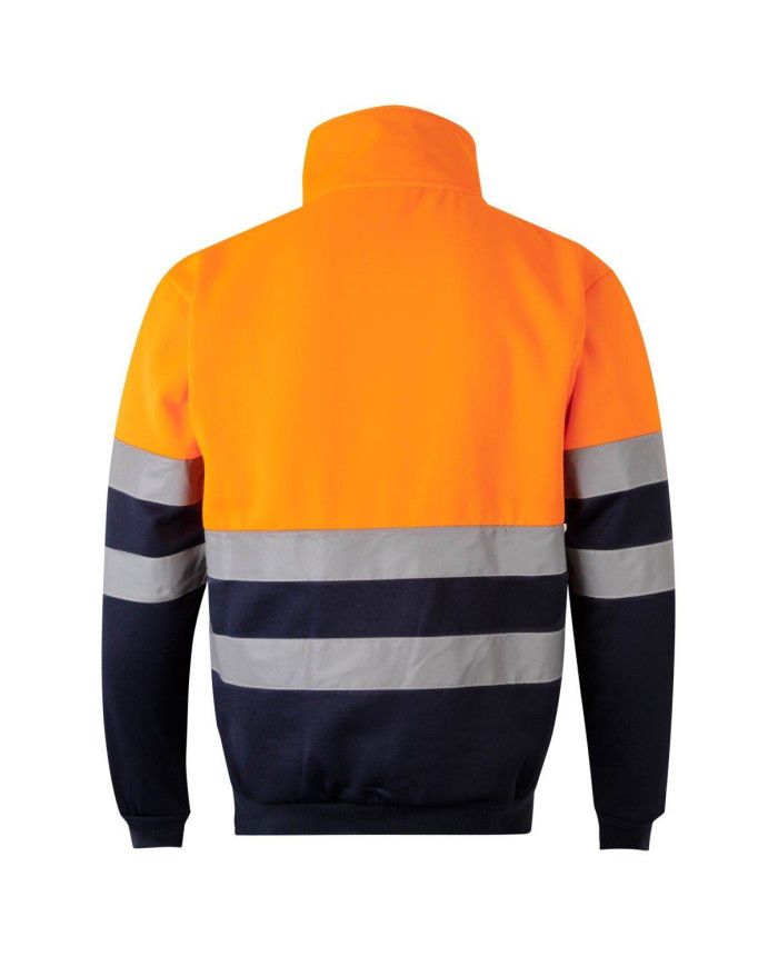 Sudadera bicolor con media cremallera VELILLA