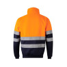 Sudadera bicolor con media cremallera VELILLA