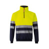 Sudadera bicolor con media cremallera VELILLA
