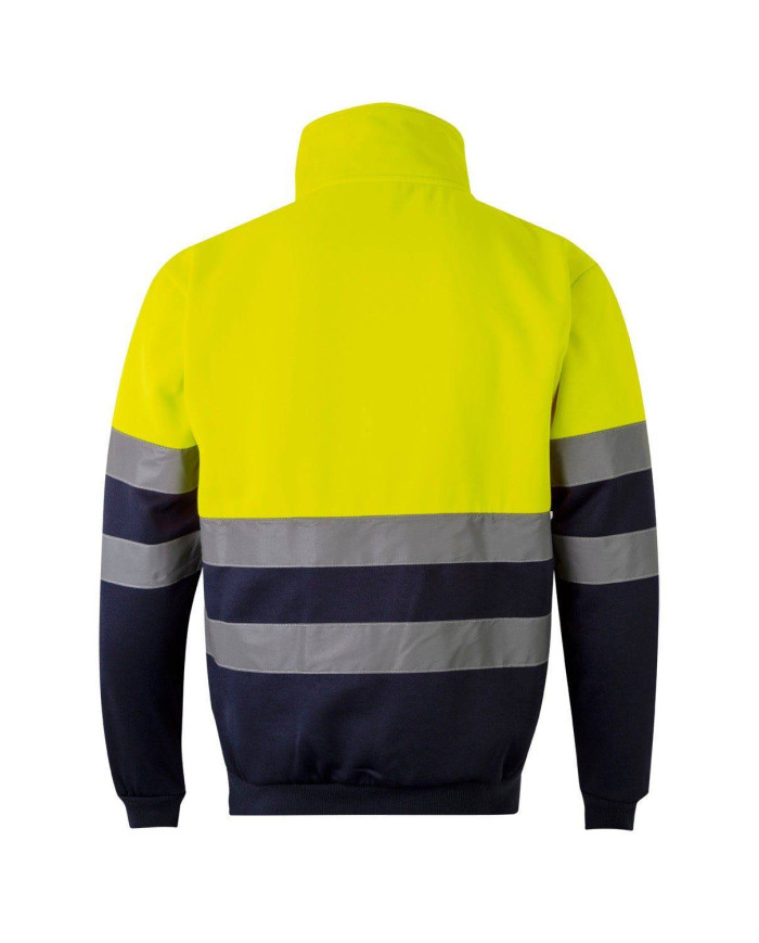 Sudadera bicolor con media cremallera VELILLA