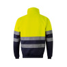 Sudadera bicolor con media cremallera VELILLA