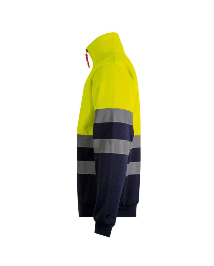 Sudadera bicolor con media cremallera VELILLA