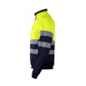 Sudadera bicolor con media cremallera cinta segmentada VELILLA