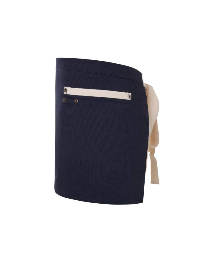Delantal corto canvas bicolor VELILLA