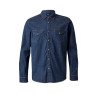 Camisa denim stretch manga larga hombre VELILLA