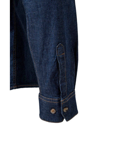 Camisa denim stretch manga larga hombre VELILLA