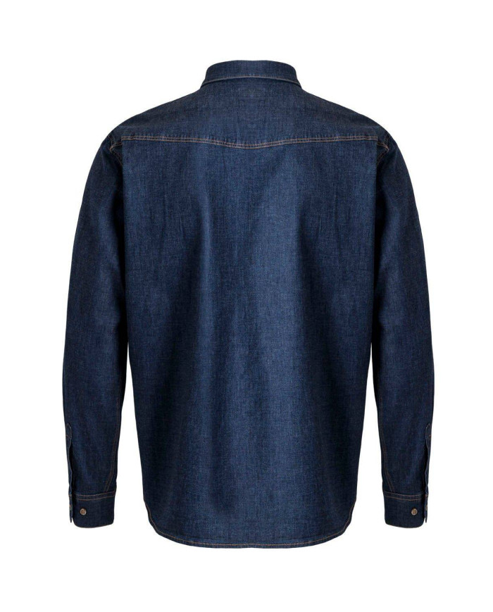 Camisa denim stretch manga larga hombre VELILLA