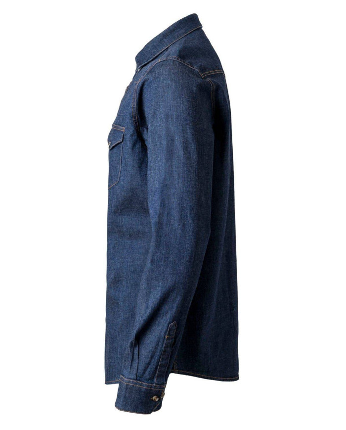 Camisa denim stretch manga larga hombre VELILLA