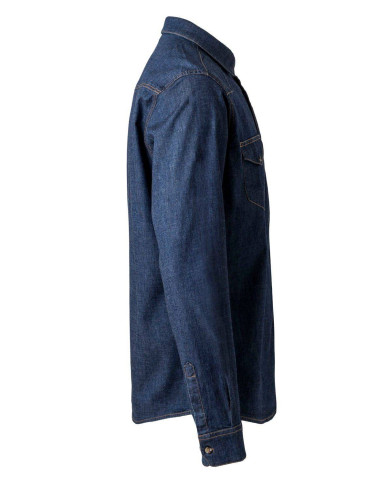 Camisa denim stretch manga larga hombre VELILLA