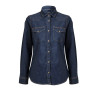 Camisa denim stretch manga larga mujer VELILLA