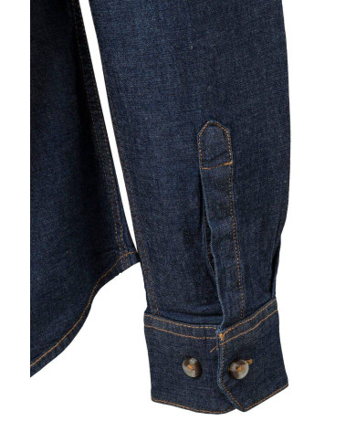 Camisa denim stretch manga larga mujer VELILLA