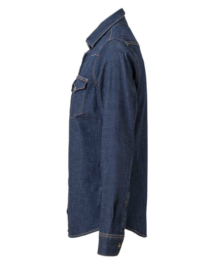 Camisa denim stretch manga larga mujer VELILLA