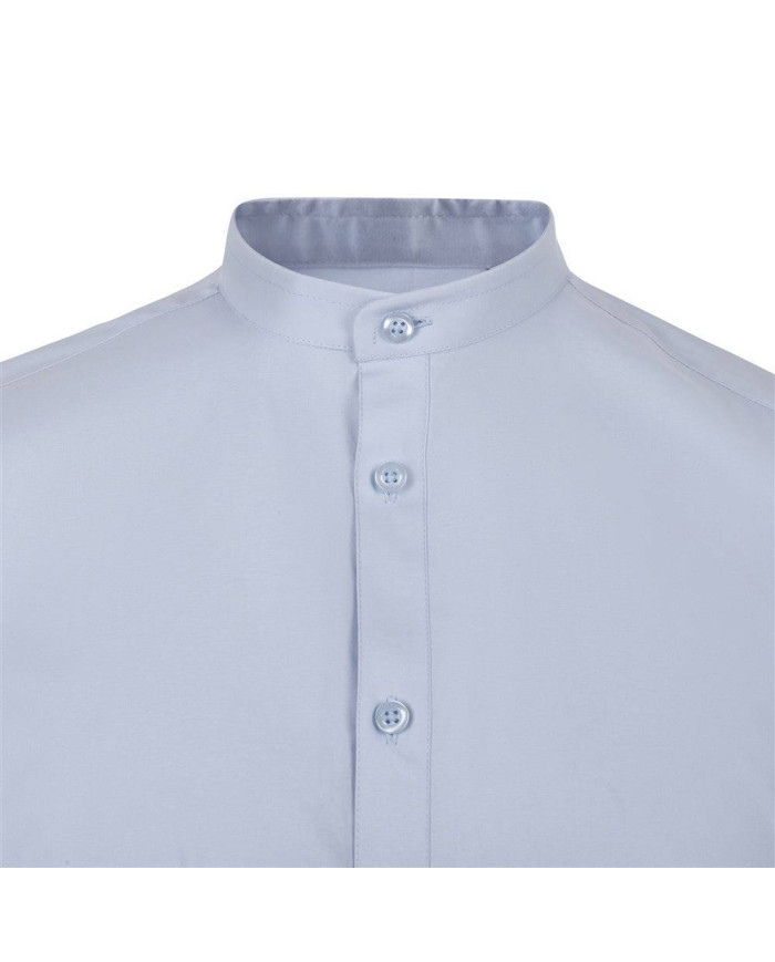 Camisa cuello tirilla stretch manga corta hombre VELILLA