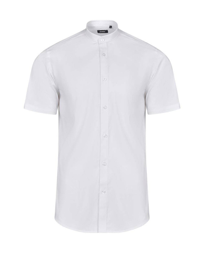 Camisa cuello tirilla stretch manga corta hombre VELILLA