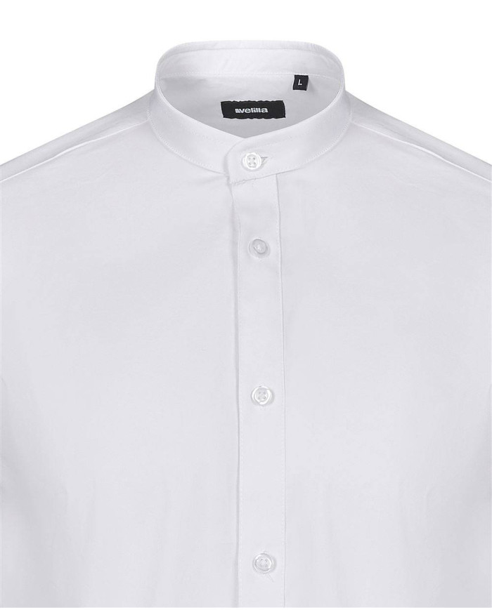 Camisa cuello tirilla stretch manga corta hombre VELILLA