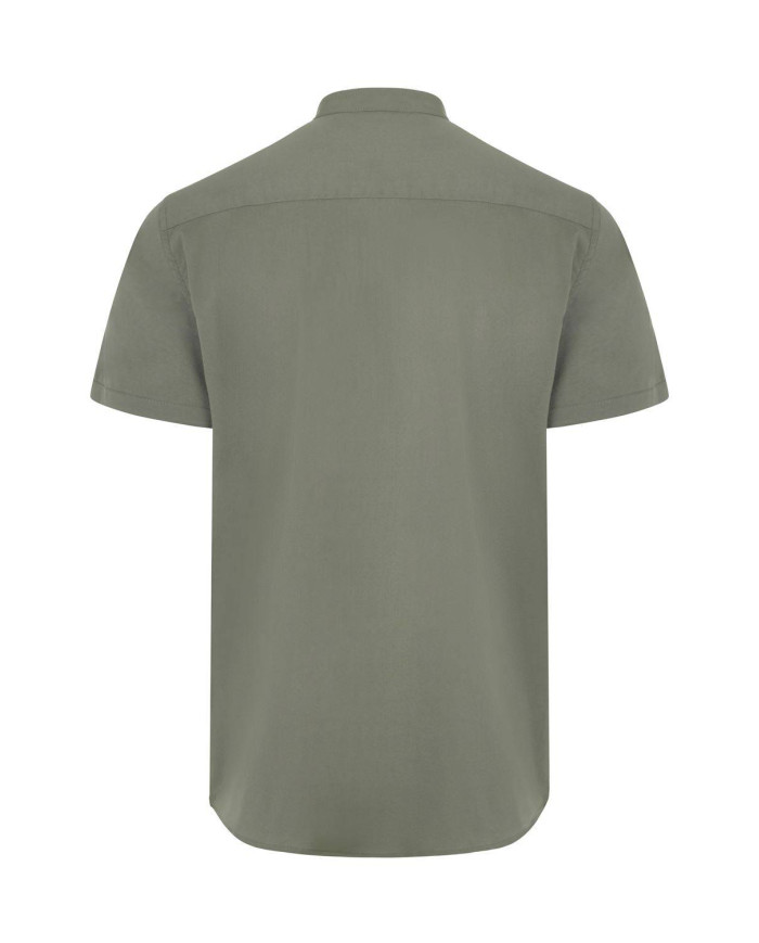 Camisa cuello tirilla stretch manga corta hombre VELILLA