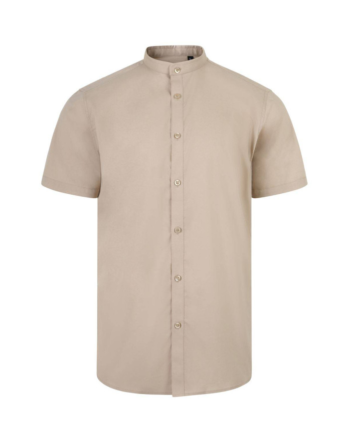 Camisa cuello tirilla stretch manga corta hombre VELILLA