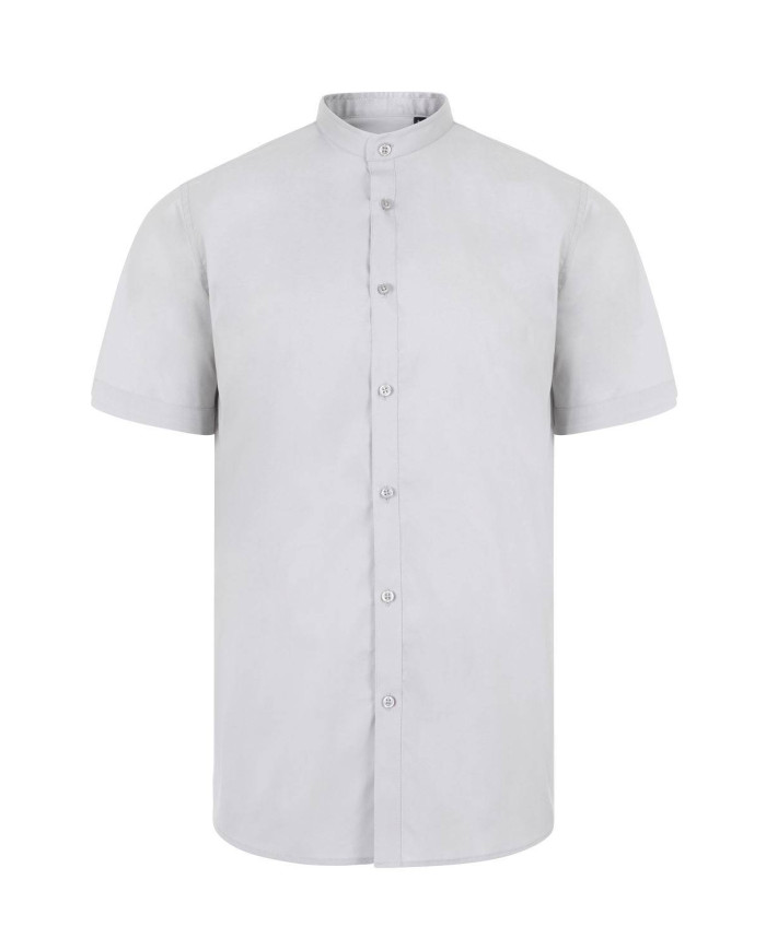 Camisa cuello tirilla stretch manga corta hombre VELILLA