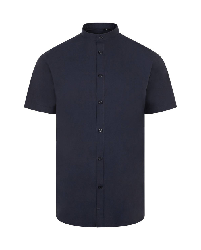 Camisa cuello tirilla stretch manga corta hombre VELILLA