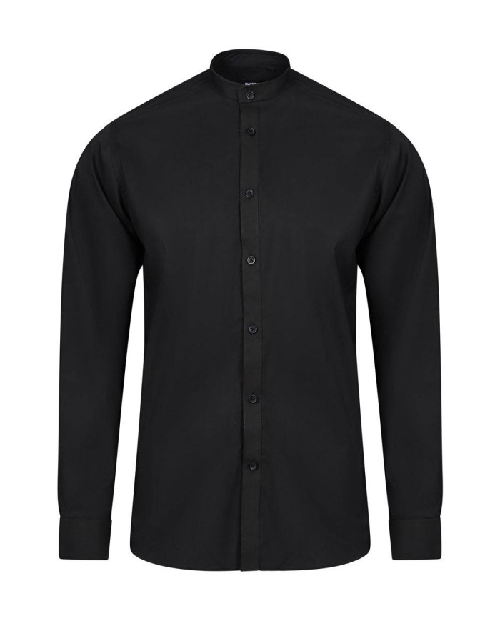 Camisa cuello tirilla stretch manga larga hombre VELILLA