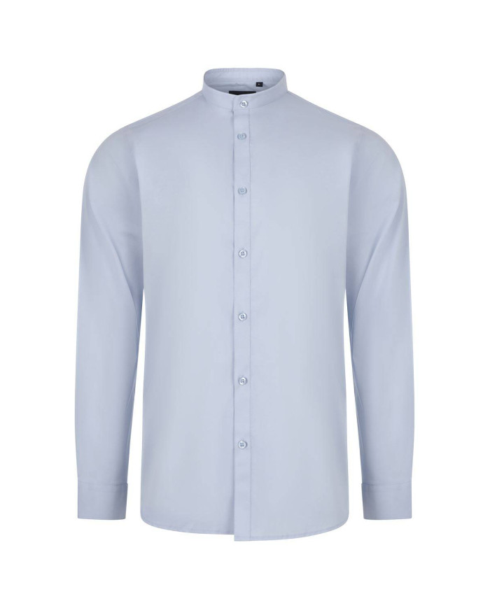 Camisa cuello tirilla stretch manga larga hombre VELILLA