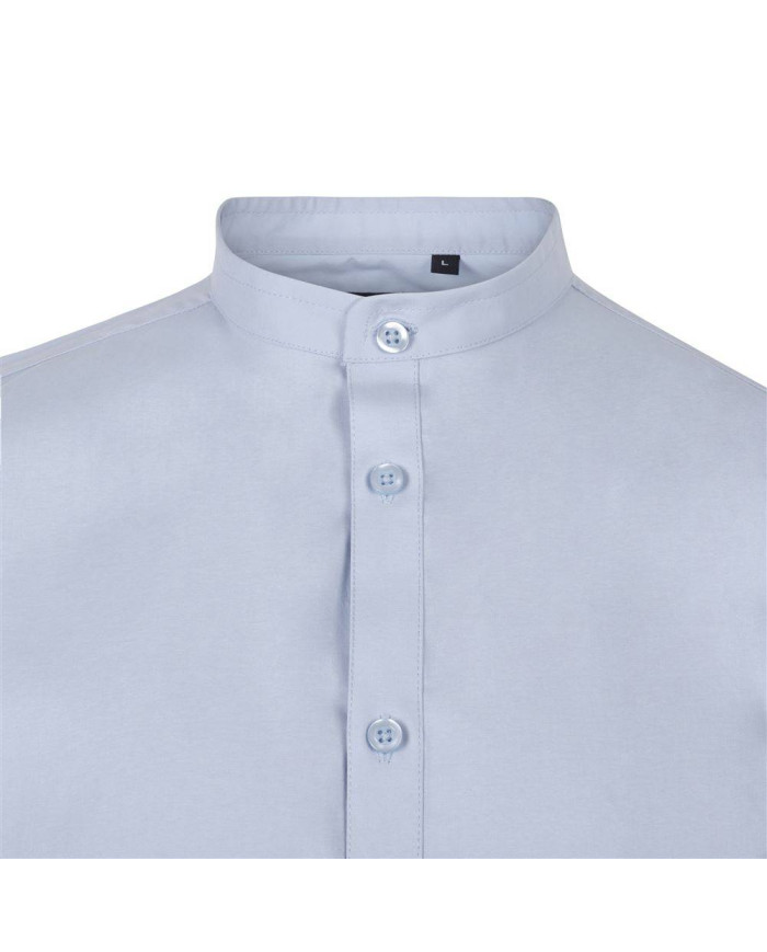 Camisa cuello tirilla stretch manga larga hombre VELILLA