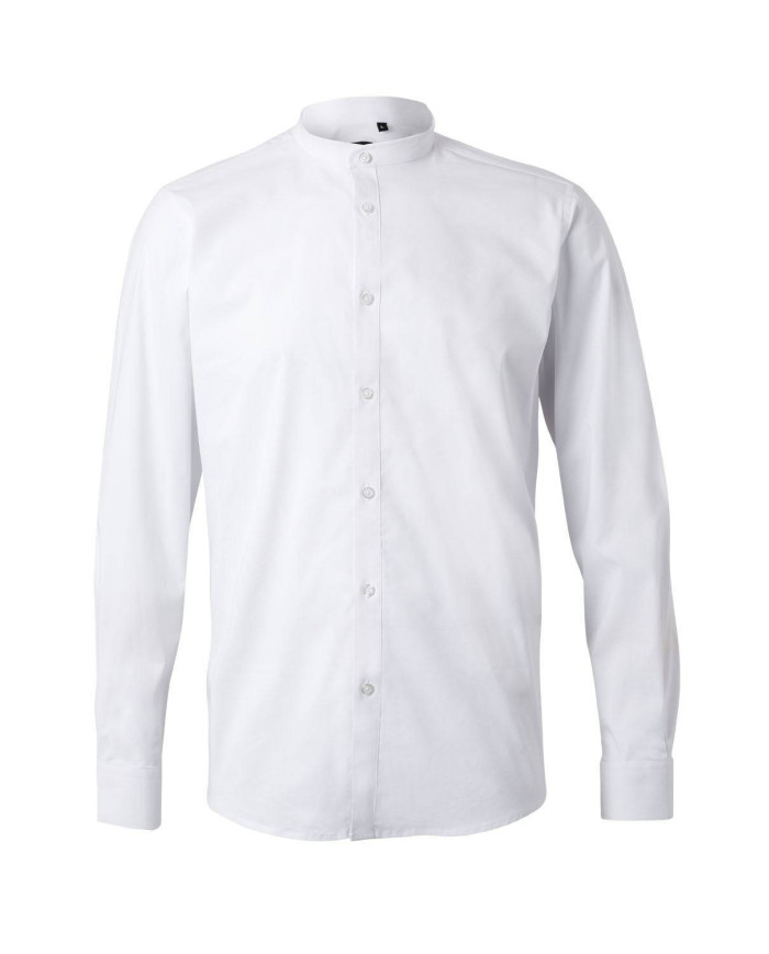 Camisa cuello tirilla stretch manga larga hombre VELILLA