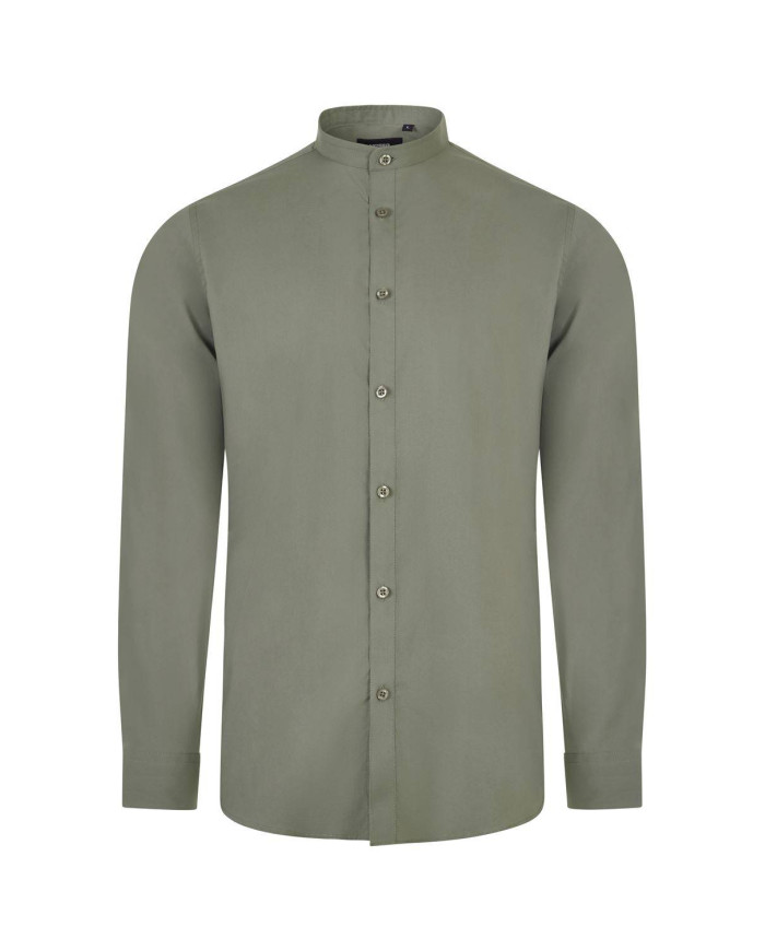 Camisa cuello tirilla stretch manga larga hombre VELILLA