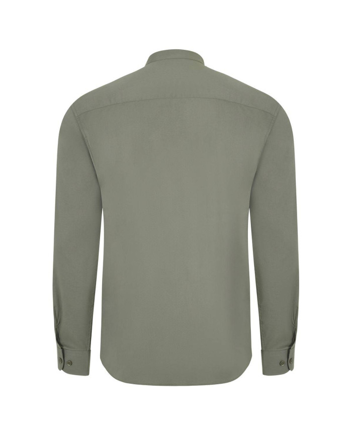 Camisa cuello tirilla stretch manga larga hombre VELILLA