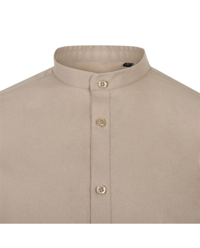Camisa cuello tirilla stretch manga larga hombre VELILLA