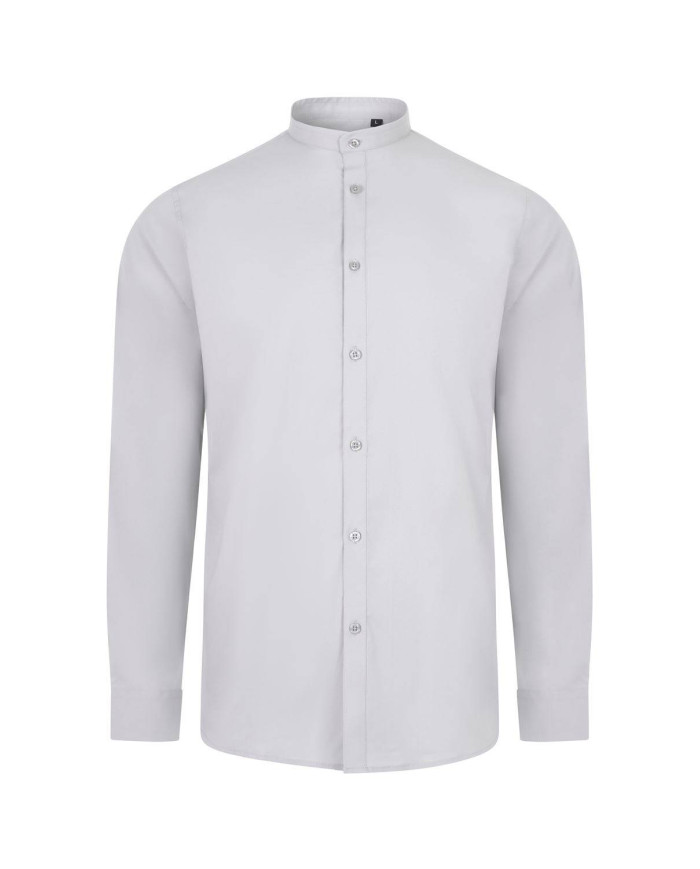 Camisa cuello tirilla stretch manga larga hombre VELILLA