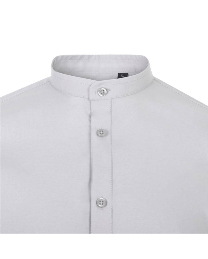 Camisa cuello tirilla stretch manga larga hombre VELILLA