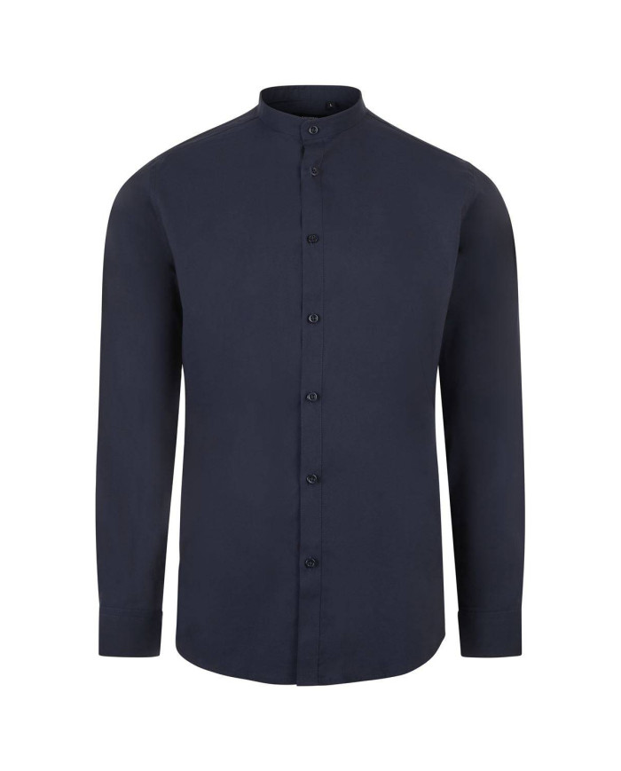Camisa cuello tirilla stretch manga larga hombre VELILLA