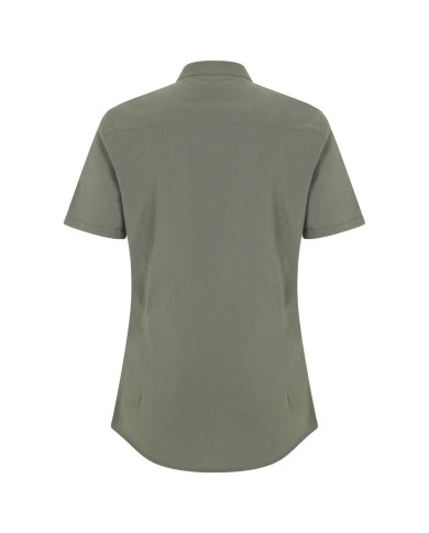 Camisa cuello tirilla stretch manga corta mujer VELILLA