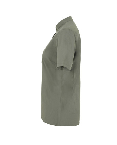Camisa cuello tirilla stretch manga corta mujer VELILLA