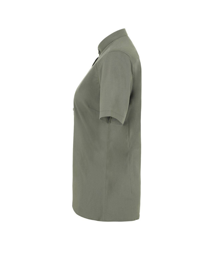 Camisa cuello tirilla stretch manga corta mujer VELILLA