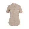 Camisa cuello tirilla stretch manga corta mujer VELILLA