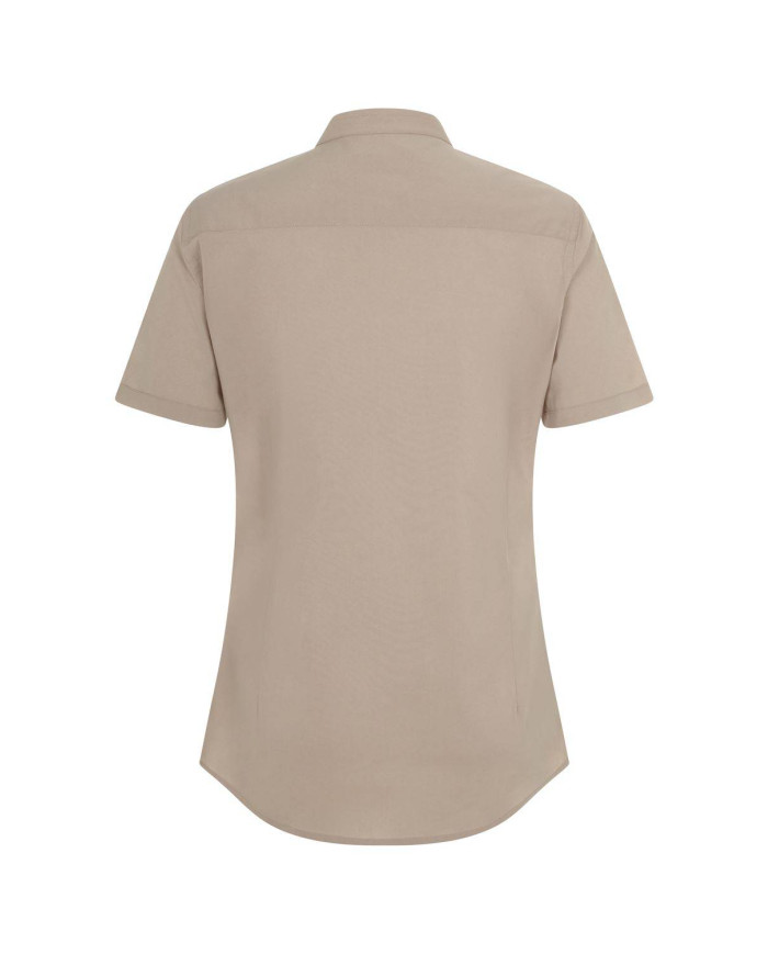 Camisa cuello tirilla stretch manga corta mujer VELILLA