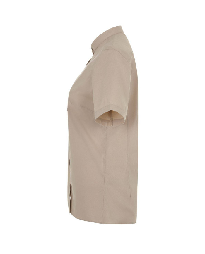 Camisa cuello tirilla stretch manga corta mujer VELILLA