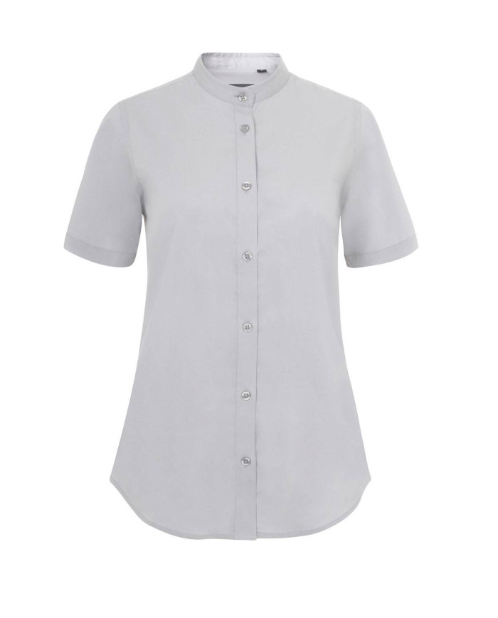 Camisa cuello tirilla stretch manga corta mujer VELILLA