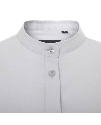 Camisa cuello tirilla stretch manga corta mujer VELILLA