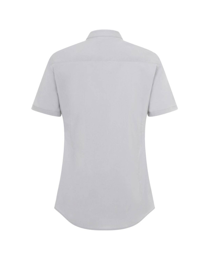 Camisa cuello tirilla stretch manga corta mujer VELILLA