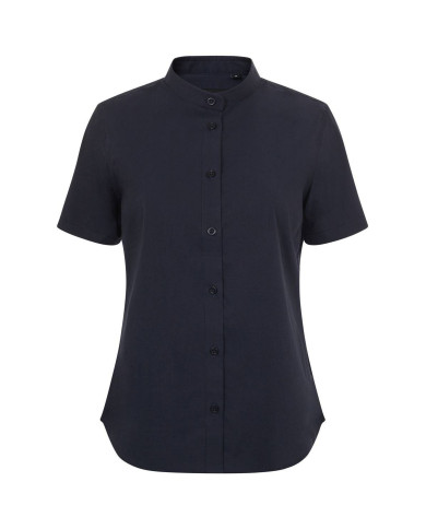Camisa cuello tirilla stretch manga corta mujer VELILLA