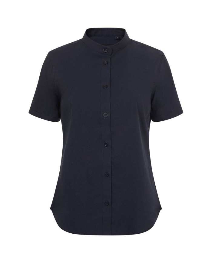 Camisa cuello tirilla stretch manga corta mujer VELILLA