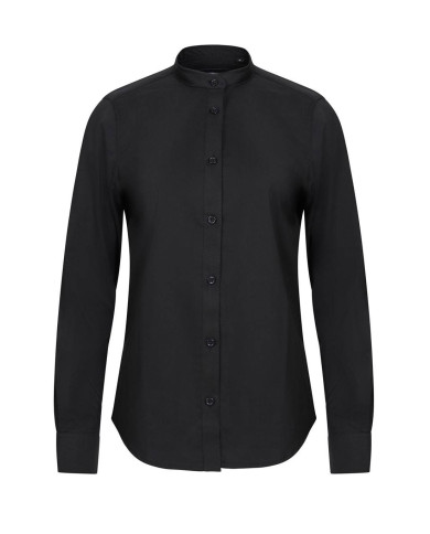 Camisa cuello tirilla stretch manga larga mujer VELILLA