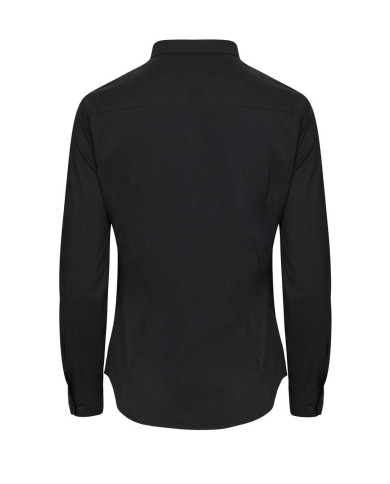 Camisa cuello tirilla stretch manga larga mujer VELILLA