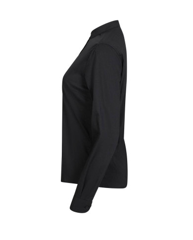 Camisa cuello tirilla stretch manga larga mujer VELILLA