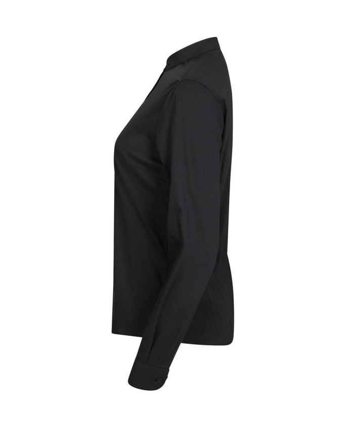 Camisa cuello tirilla stretch manga larga mujer VELILLA