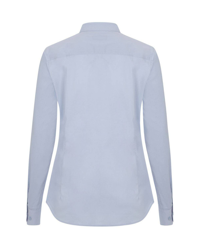 Camisa cuello tirilla stretch manga larga mujer VELILLA