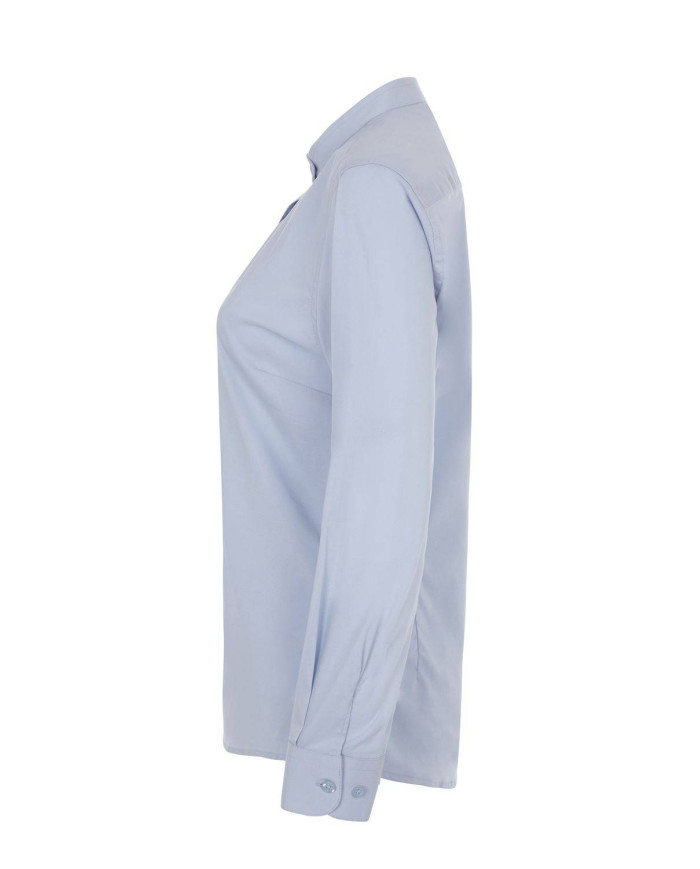 Camisa cuello tirilla stretch manga larga mujer VELILLA